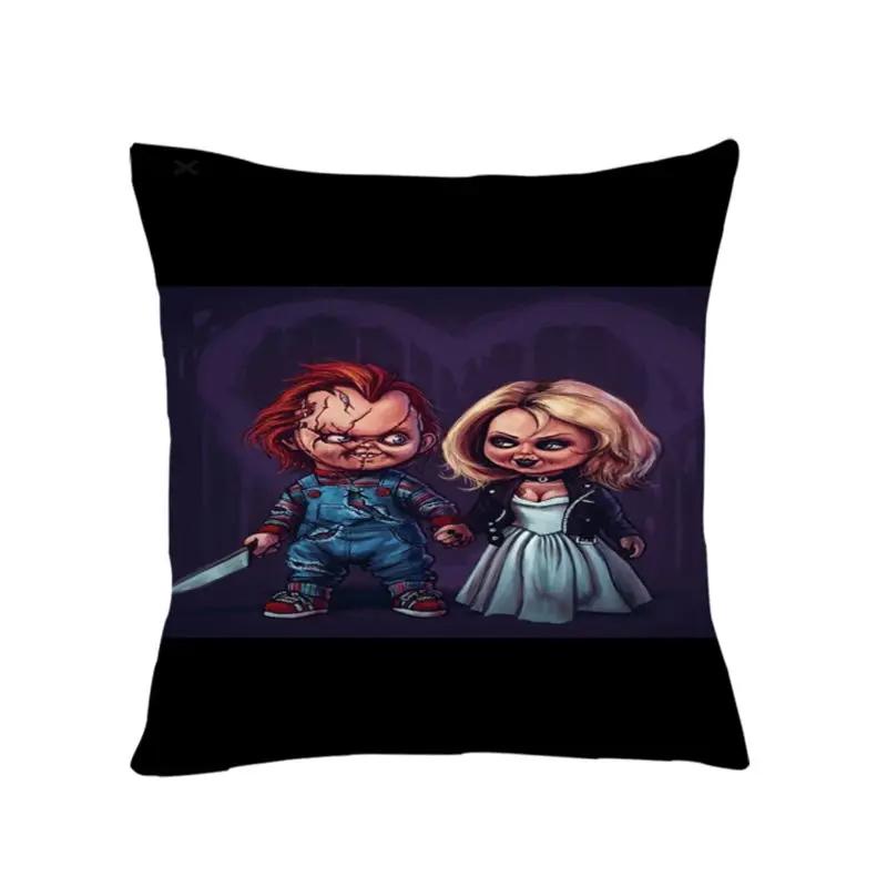 Home Decor Ghost Bridal Print Cushion Cover Halloween Pillowcase Car Chair Pillowcase Sofa Pillowcase 45x45cm Funda De Almohada