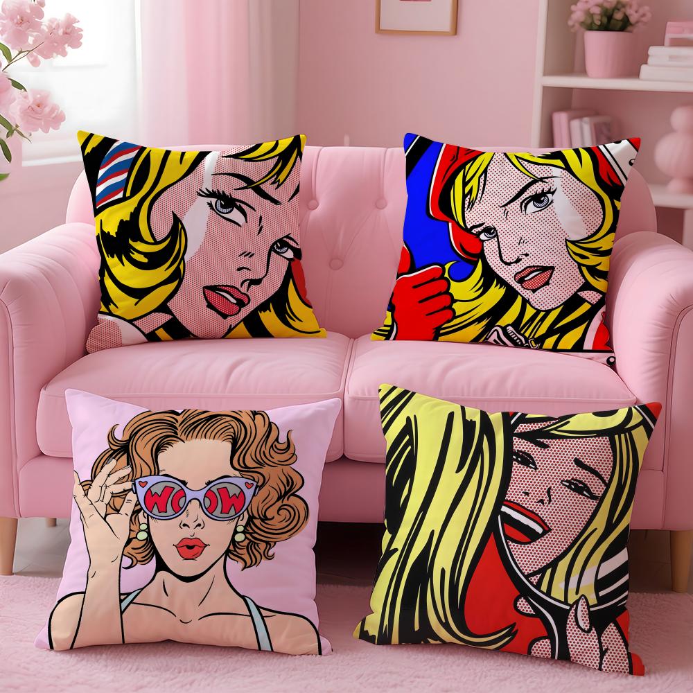 Art R-Roy Lichtenstein Womens Tears Cushion Cover Comfortable Reversible Pillow Cover Ideal for Car Sofa Bedroom & Beyond