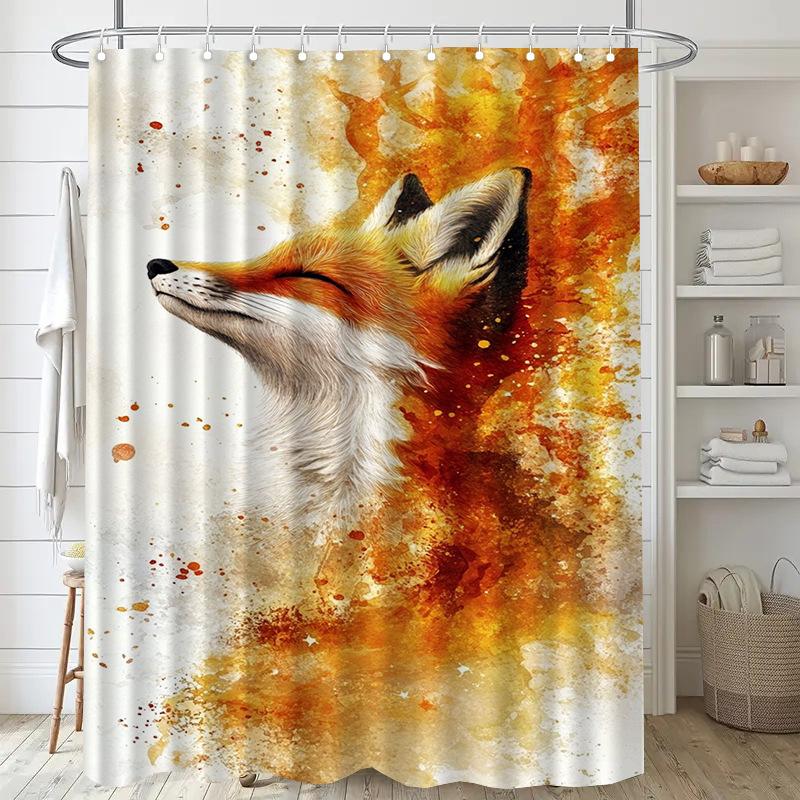 

Halloween bat Washable Dirt-Resistant Shower Curtain Shower Head waterproof Polyester Bath Curtain For Home Decor Accessories 70x140CM