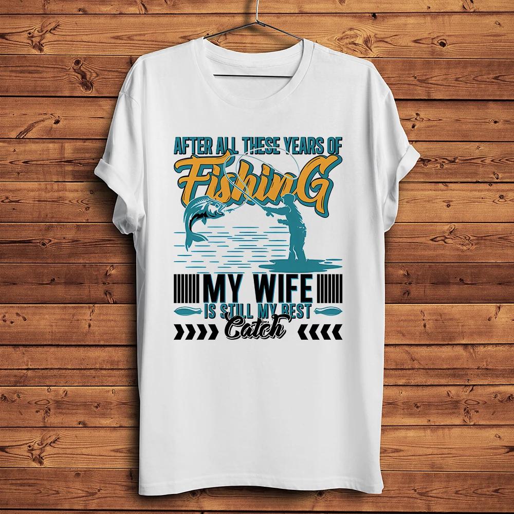 Fishing FisherUnisex Funny Vintage Lucky Fish T ShirtHomme Short Sleeve Oneck Casual TShirtUnisex Breathable Print Tee