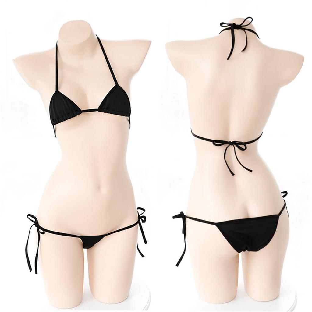 Micro Bikini Cosplay Sexy Lingerie Cute Pretty Extreme Seductive Swimsuit Triangle Bikini Thong Swimsuit Style Costume Exposed Leotard High Leg Fancy