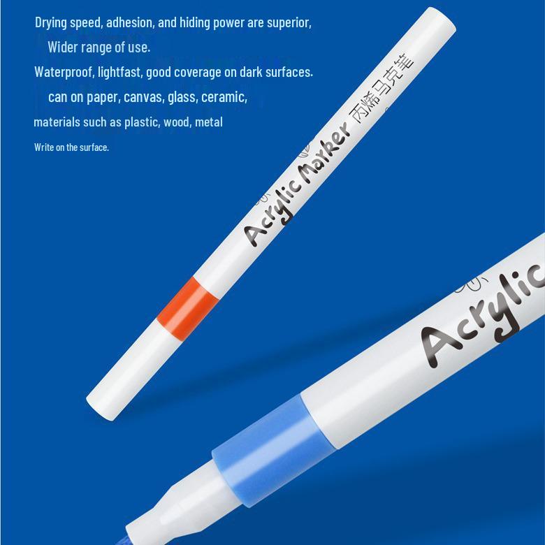 Acrylic Markers: 12, 48, 60, 80 Water-Based Colors for Student Art, Anime, Hand-Painting, Coloring, and Doodling.