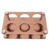 6 Holes Wine Glass Tray Stainless Steel Glass Cup Rack Durable Serving Display Tray  Club