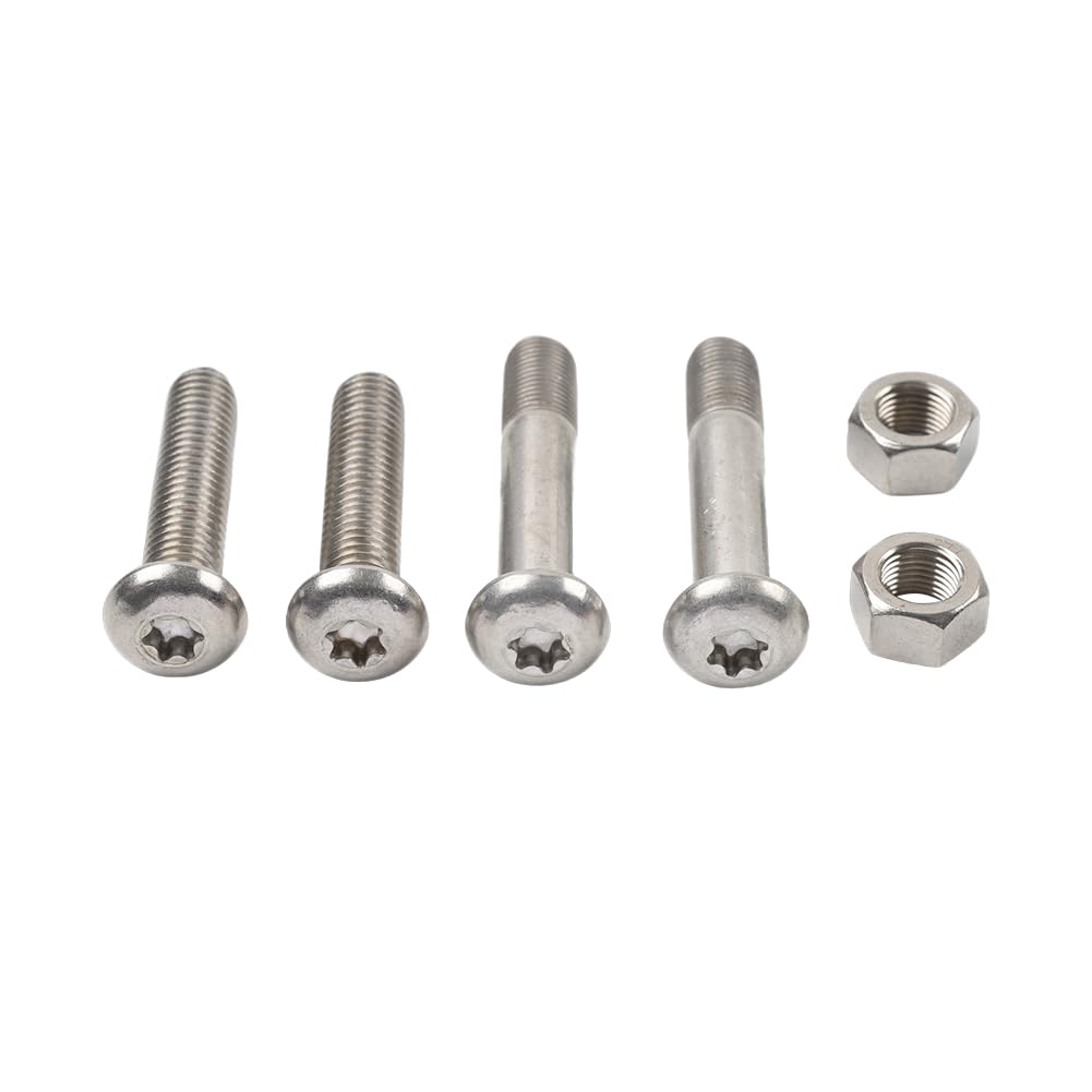 GZYF Rear Shock Mount Bolt Absorber Nut Screw Steel Silver