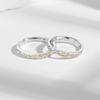 S925 Sterling Silver Tyndall Effect Adjustable Couple Rings for Men and Women - Niche Design