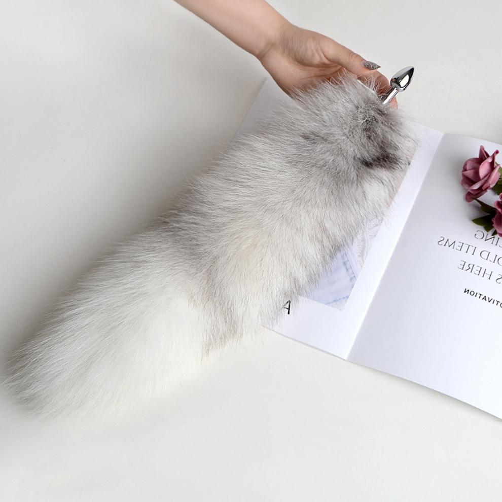 Anal Plug with Real Fox Tail for Woman Separable Cosplay Butt Plug Anal Adult Products Masturbator Man Female Couples Sex