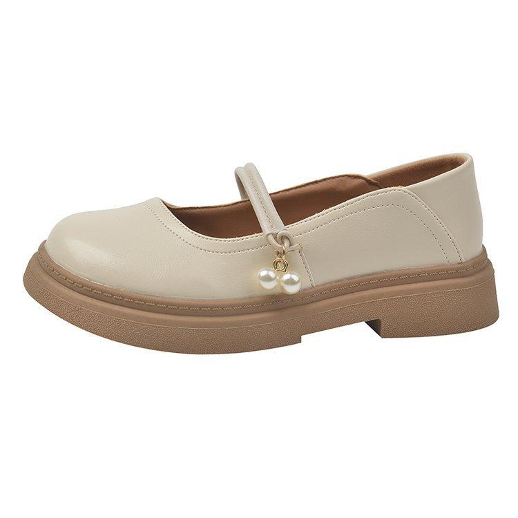 

Французский нежный темперамент одиночные туфли женские новые туфли в китайском стиле женские туфли с круглым носком и жемчужинами туфли Мэри Джейн маленькие кожаные туфли с юбкой 40