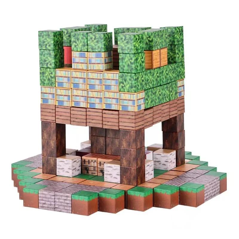 New Pattern Magnetic Building Blocks Toy Build Magnet Creative World Ideal for Boys Education children Montessori Sensory Cubes