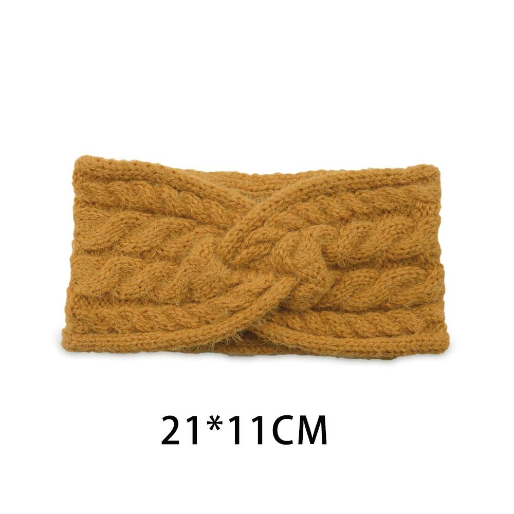 New in Plush Thick Wool Knitting Sports Headband Autumn Ear Protection Ear Warmer Women Thermal Insulation Cold proof Head Cover