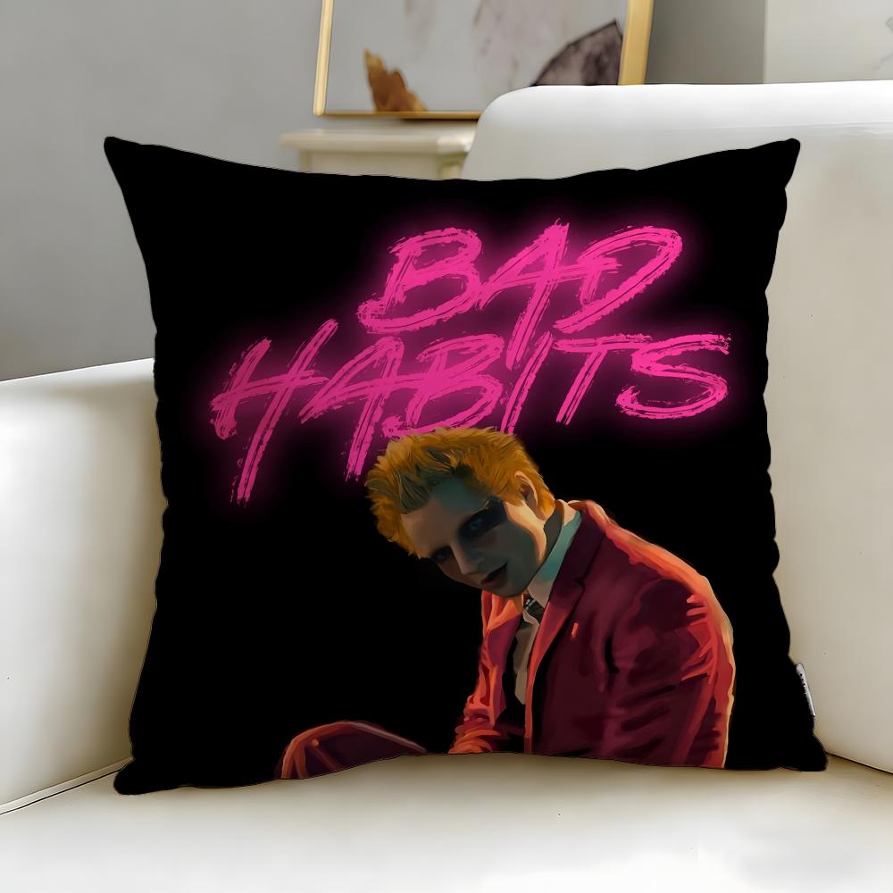 popular singer Ed Sheeran Cushion Cover Soft EasyWash Pillow Case Versatile for Couch Bed Travel and Office