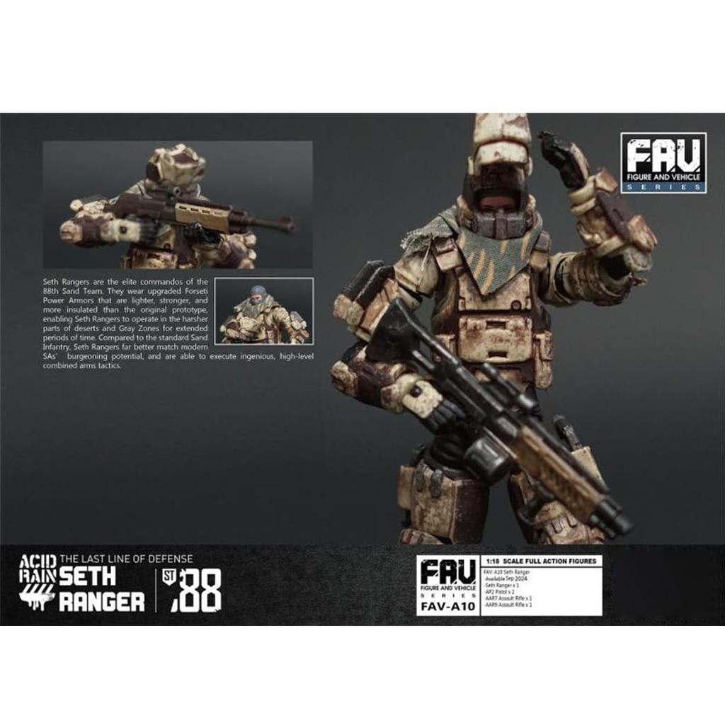 HiPlay TOY ALLIANCE Scale ACID RAIN Seth Ranger Action Painted and Finished 1/18 FAV-A10 Figure,