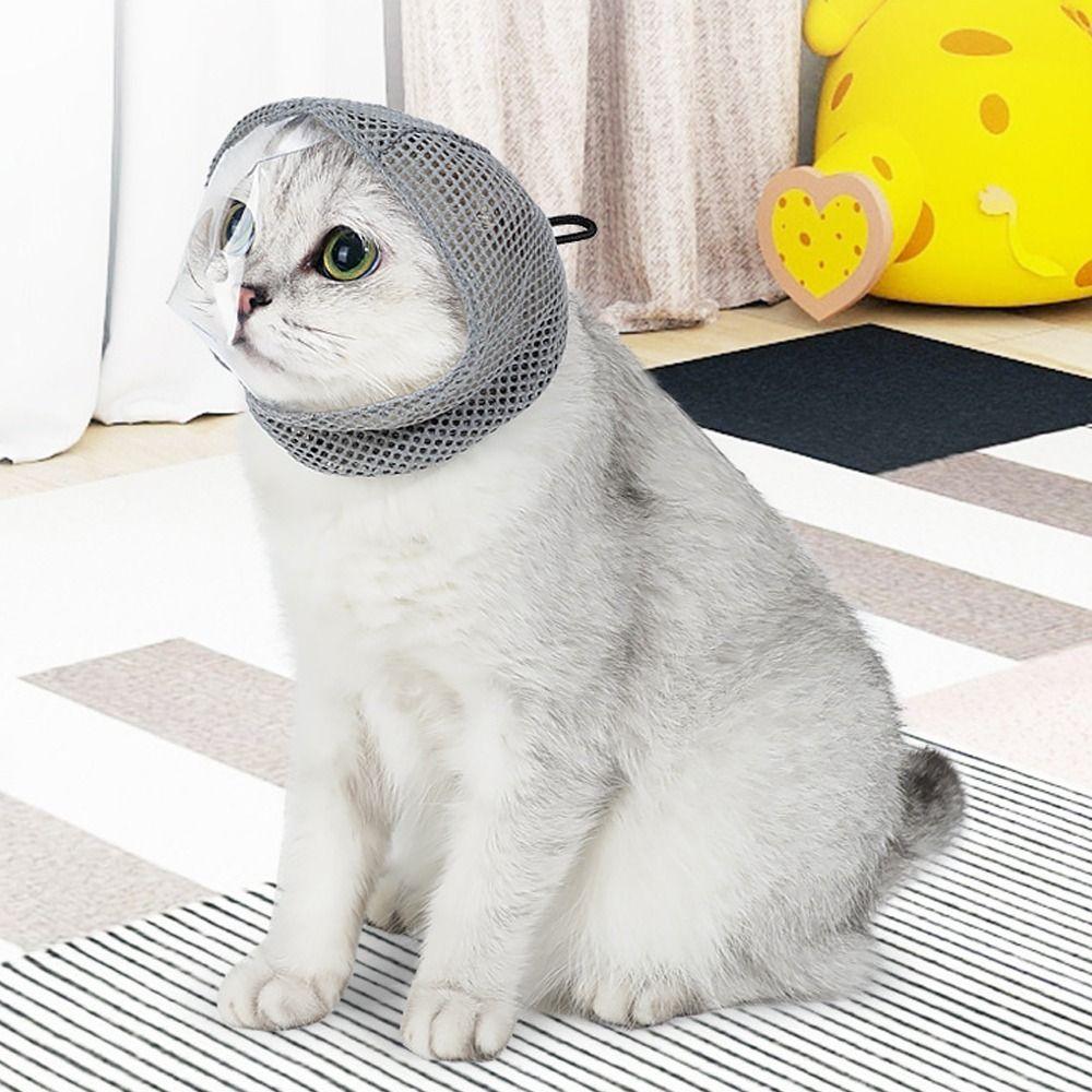 Breathable Cat Anti Bite Muzzles Adjustable Pet Grooming Muzzle  Bath Grooming Supplies