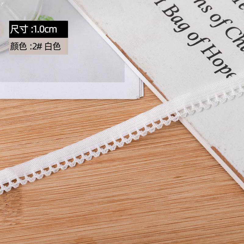 

Поставка 1,0 см плоский ремень с цветочным бутоном, белый нейлоновый трикотажный стоматологический ремень, высокая эластичная резинка для нижнего белья 2 #white