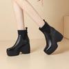 Fashion Small and Platform Women's Stretch Skinny Boots 2025 New Autumn and Winter Wool Super High Heel Booties