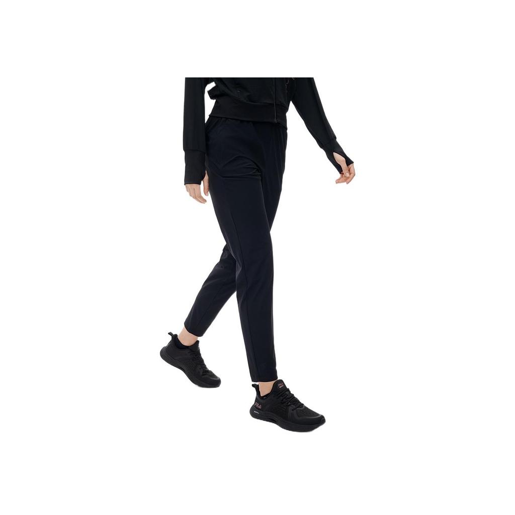 New FILA Knitted Sweatpants Women's Black A11W221616FBK