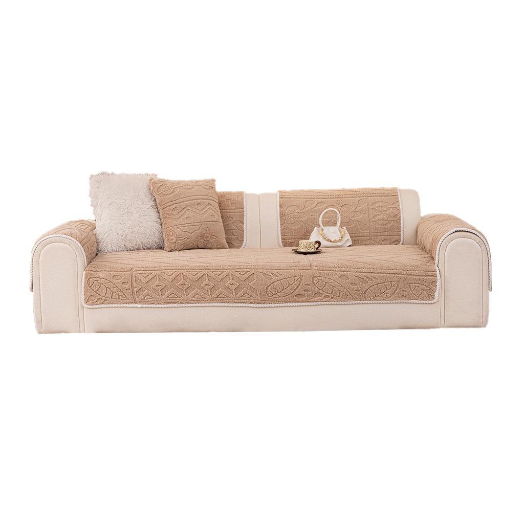 Cross-Border Autumn/Winter Soft Velvet Sofa Cushion - High-End, Non-Slip, Machine Washable Sofa Towel Cover