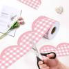 Pink Grid Bulletin Board Border -16.4ft Self-Adhesive Decorative Trim for Classroom Blackboards,School, Home & Office Wall Decor