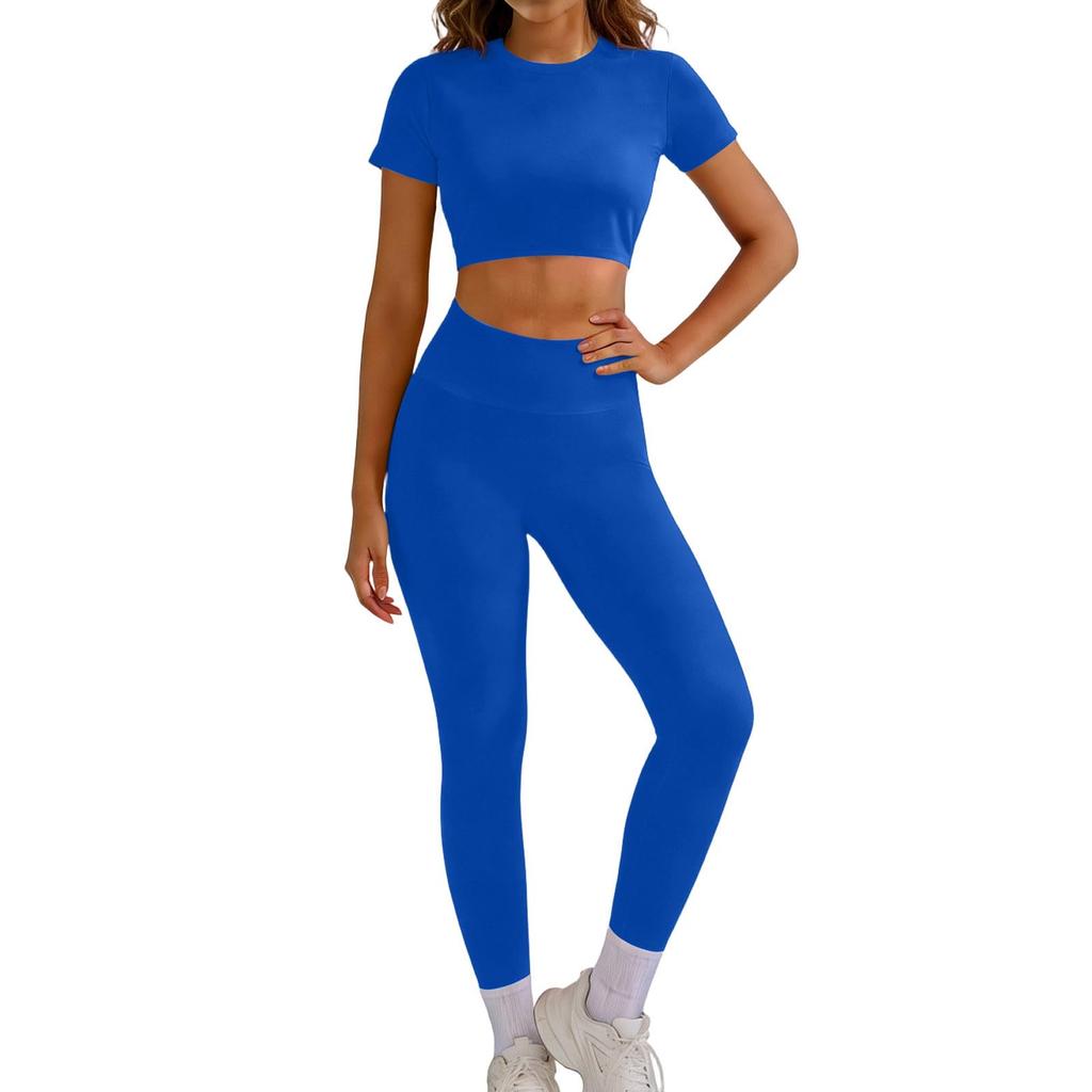 Women's Casual High-Waisted, Butt-Lifting, Skinny Yoga Pants And Outdoor Sports Long Pants Set