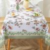 Frühlingskirschblüten Salbei Wasserdichte Tischdecke Hochzeitsfeier Dekor Waschbare Rechteckige Tischdecke Outdoor Picknicktisch Dekor