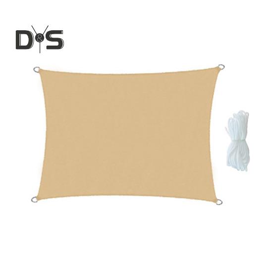 Venkovní sluneční clona plachta s větruodolným lanem UV blokující obdélníkový baldachýn prodyšný prodyšná těžká paluba stínící kryt na dvorek