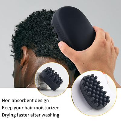 Professional Portable Silicone Hair Brush Washable Durable Rubber Curly Brush Hair Beauty Dirty Braided Curly Hair Men Cleaning