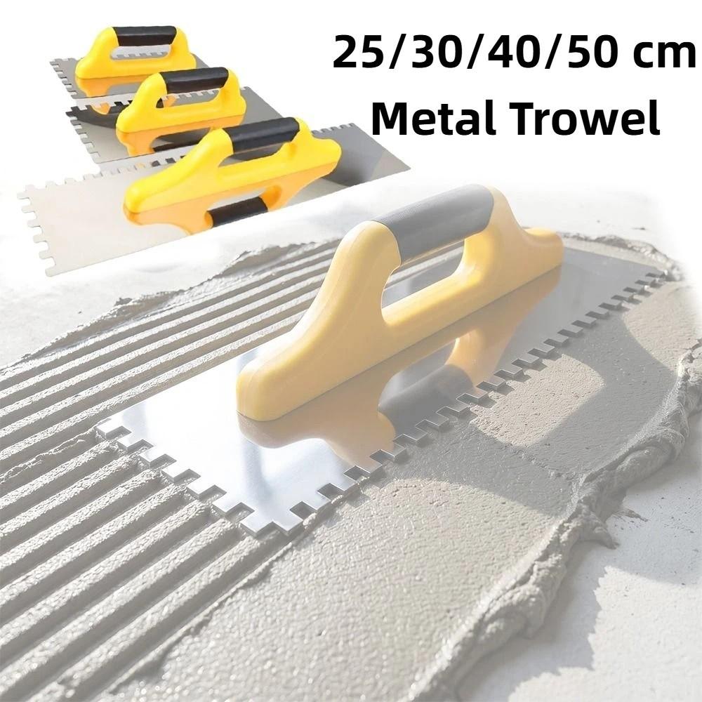 Durable Square Notch Trowel Comfort Grip Handle Masonry Trowel Stainless Steel Trowel  Floor Tiling