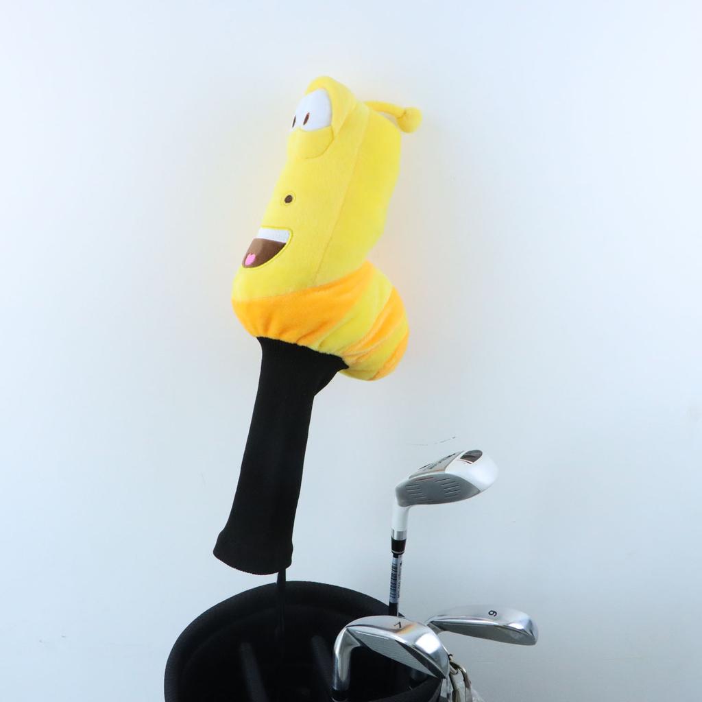 Caterpillar New Style Plush Animal Golf Fairway #3#5#7 Headcovers Cute Animal Wood Club Covers,Unisex,Exquisite Gifts