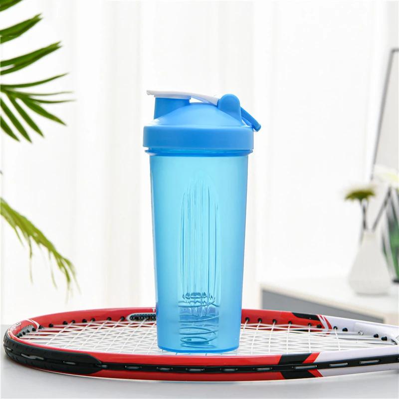 600ml Leichte Protein Pulver Shaker Flasche Auslaufsichere Wasserflasche für Fitnessstudio Fitness Training Sport Shaker Mischbecher mit Skala