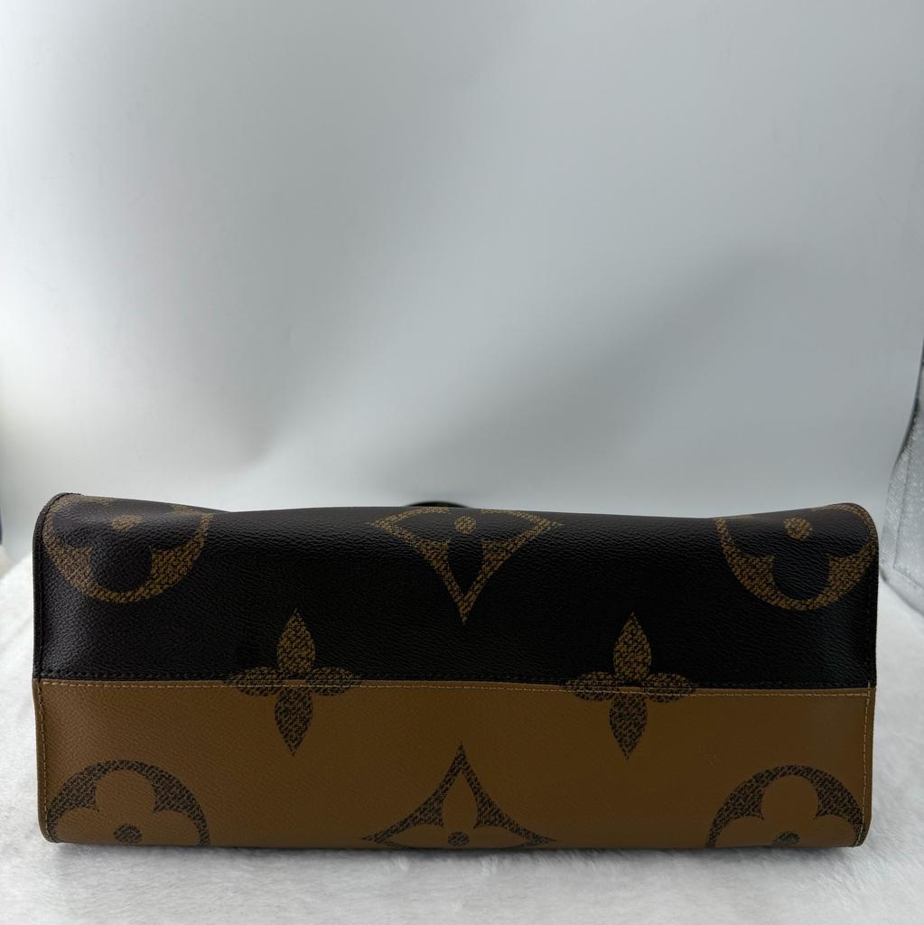 [Pre-Owned] Louis Vuitton Onthego MM 'Brown Giant Monogram/Brown Monogram Reverse Canvas' - Excellent #XMUC04