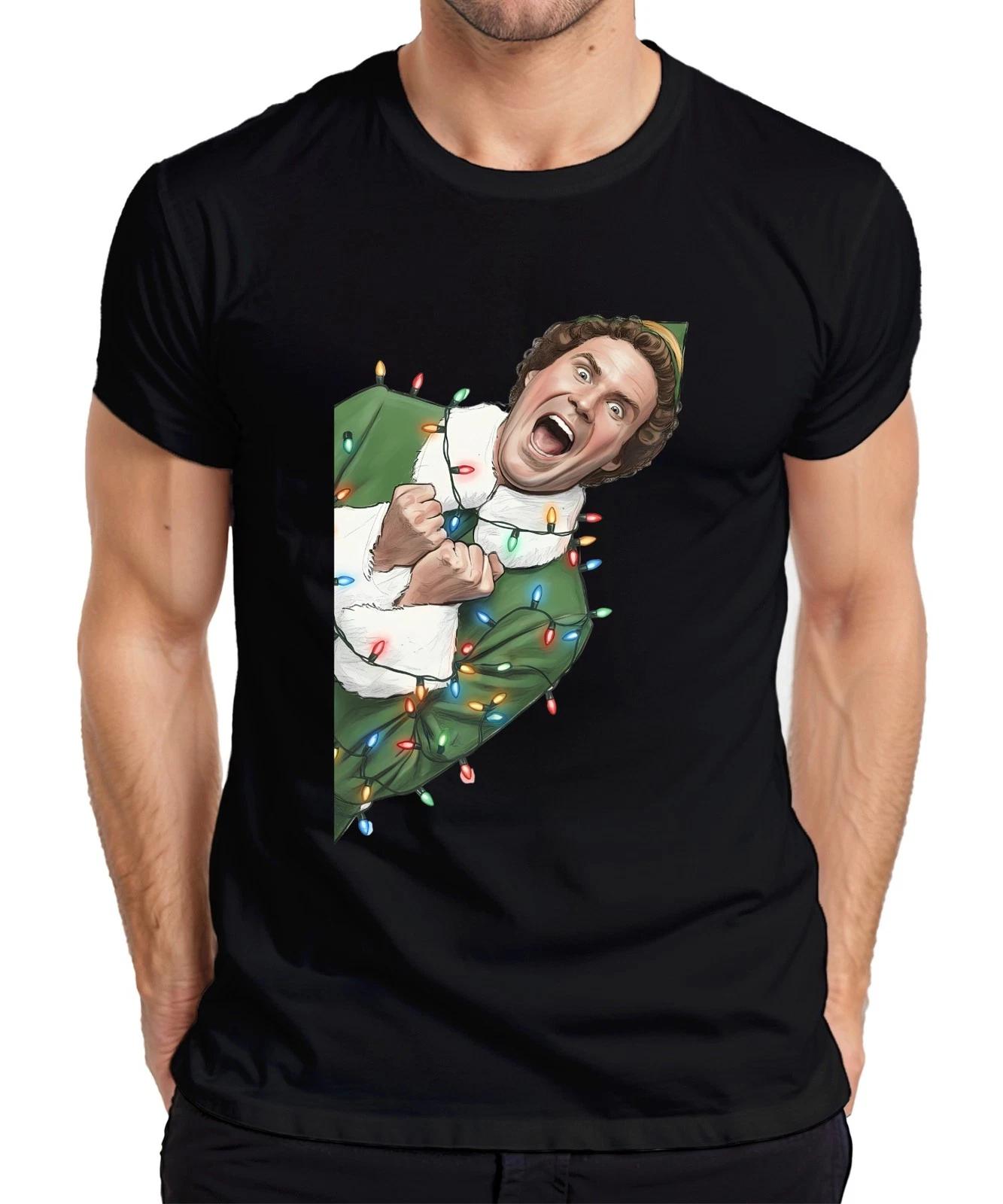 Buddy Weihnachtself lustig Lichterkette Weihnachtsfilm Weihnachten Herren T-Shir XXXXL