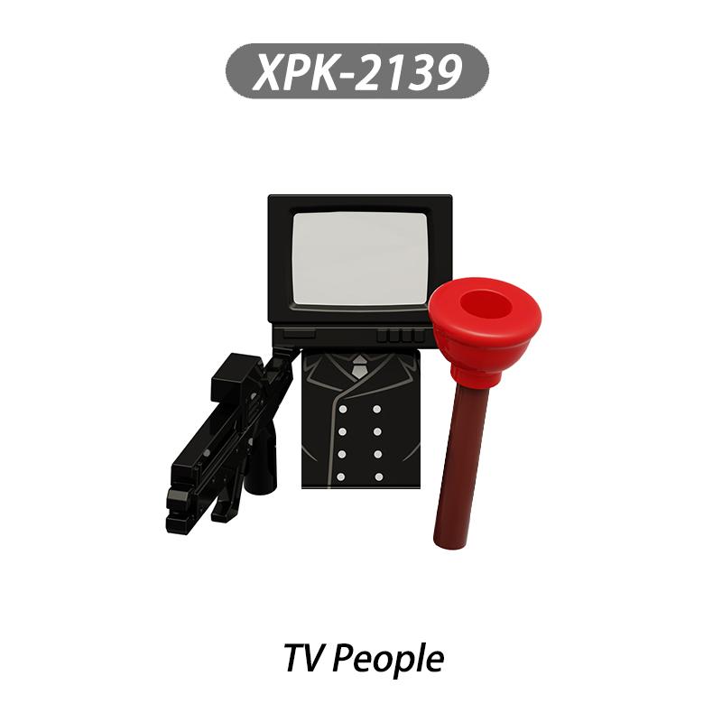 MOC Skibidi Toilet Man Vs Monitor Building Blocks The Audio and Camera Man Toys For Children Christmas Birthday Gift