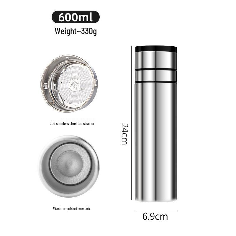 New 316 Stainless Steel Insulated Cup with Quick-Open Lid and Tea Separator