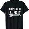 Keep Calm Ill Fix It Mechanic Classic T Shirt Size M 3xl Vintage Washed Breathable Soft Designer Clothes Comfortable