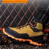 Men's Steel Toe High Top Work Boots Comfy Non Slip Vintage Lace Up Shoes for Men's Outdoor Work Out Activities Men Safety Shoes