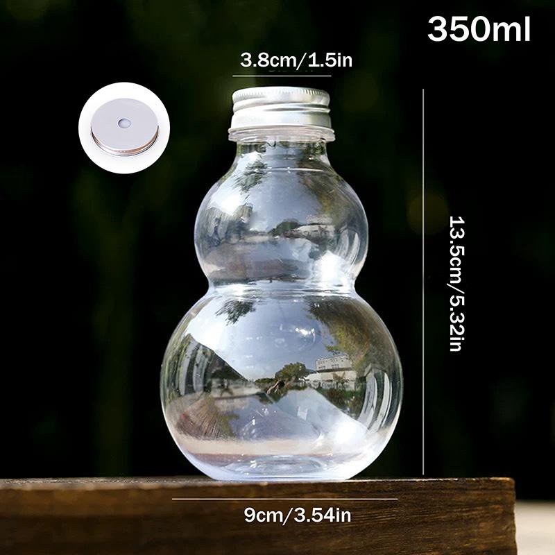 

Calabash Shape Water Bottles 350/500ml Portable Drinking Cup for Milk Tea Coffee Juice Home Juicing Beverage Bottle 500ml