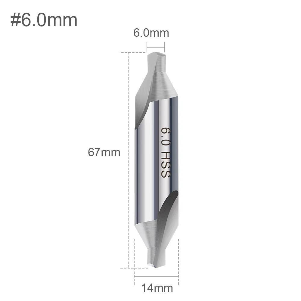 New HSS Material Center Drill Bit 1/1.5/2/2.5/3/3.15/4/5/6/8mm 60 Degree Angle Core Drill Bit Countersink Bit CNC Processing
