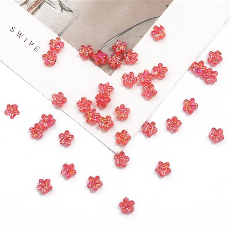 Acrylic Retro Flower Beads for DIY Earrings, Necklaces, and Jewelry Accessories