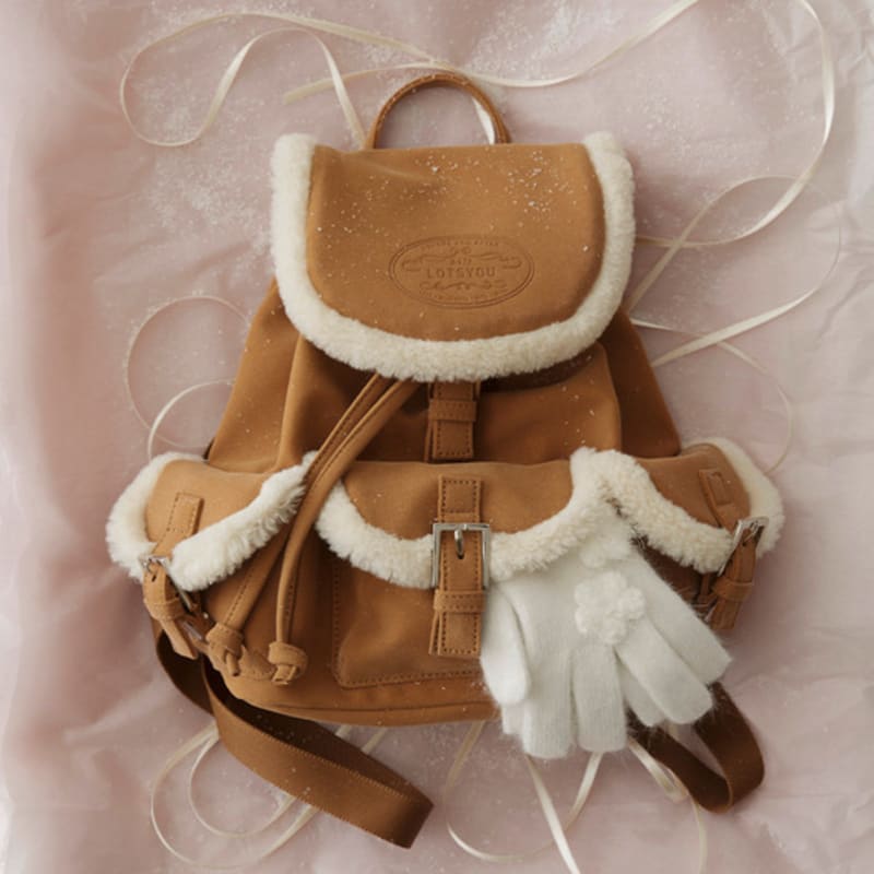 LOTS YOU lotsyou_Holiday Flower Knit Gloves White