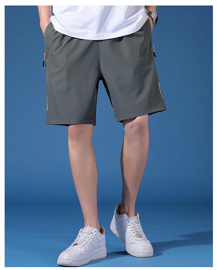 Men's Trendy Quick-Drying Ice Silk Beach & Sports Shorts, Customizable Logo