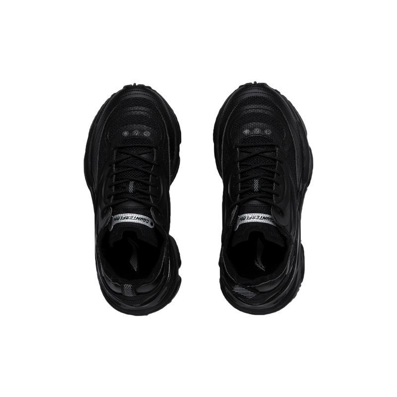 New LiNing CF Cushioning Anti Slip And Wear Resistant Low Top Sports Casual Shoes Men's Black AGLS147-4