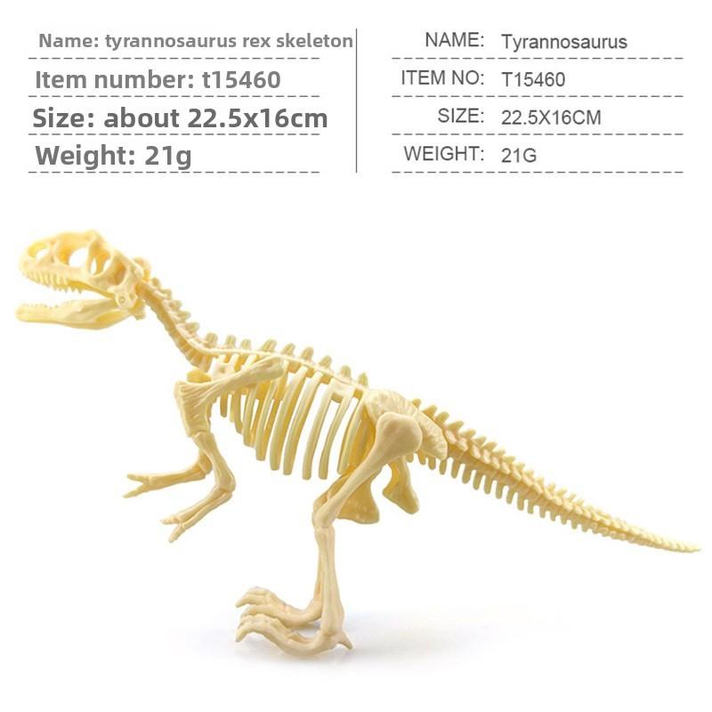 Fossil Skeleton Dinosaur Model With Plastic Material For Kids Decor Educational