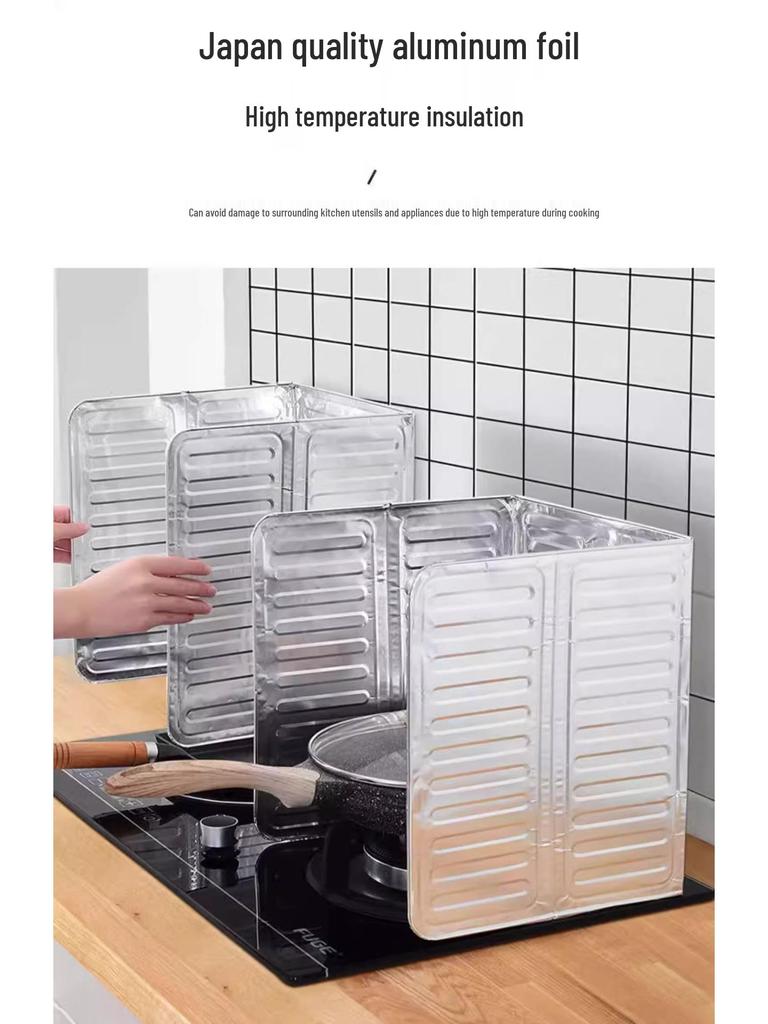 Oil-Proof, Foldable Kitchen Splash Guard for Stovetop