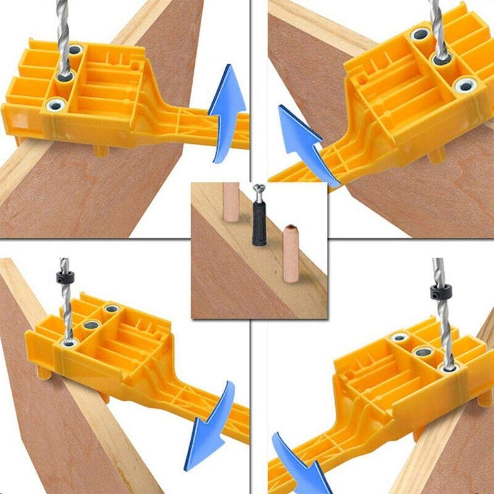 Handheld Wood Doweling Jig Straight Hole Clamp Woodworking Dowel Jig  Carpentry