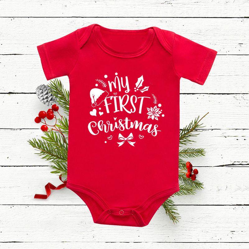 

Red Deer Baby One-Piece Romper Baby Bodysuit Short Sleeve Christmas Festival Holiday Children Red One-Piece Romper Tops I Short-Sleeved Romper Suit 0-3 Months