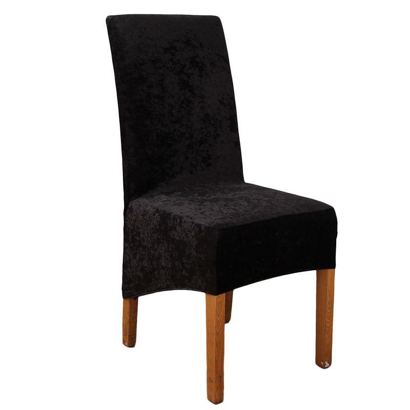 Stylish Crushed Velvet Dining Chair Covers With Secure Fit And Quick Recovery Stretch