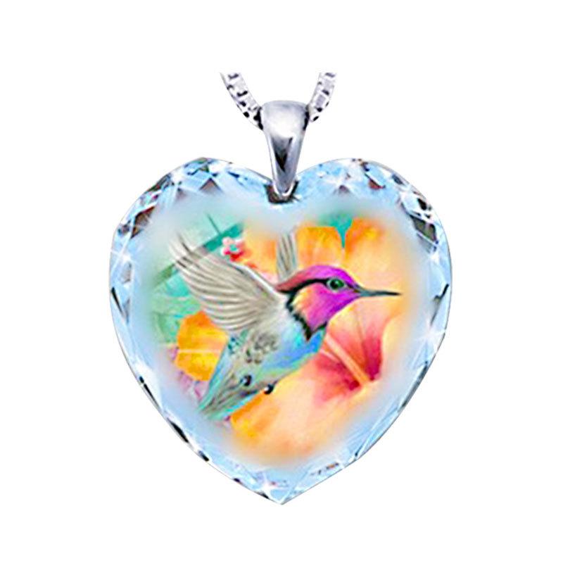 Yunjin wish creative flower butterfly bird necklace crystal necklace series
