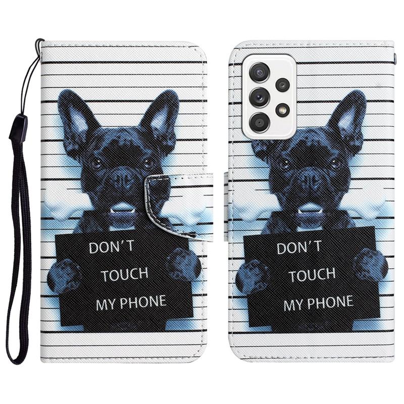 Custodia a libro con stampa in pelle per telefono flip Samsung Galaxy A53 A13 A33 A73 A52 A12 A22 A32 A42 A72 A52S 5G Custodia Portafoglio Copertina a Libro Coque