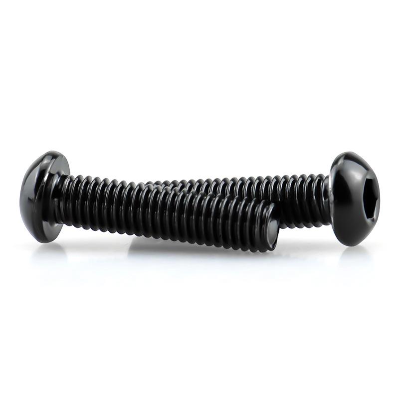 

M2-M10 Black Electrophoretic 304 Stainless Steel Round Head Hex Machine Screw M2.5*4 [10 pcs]