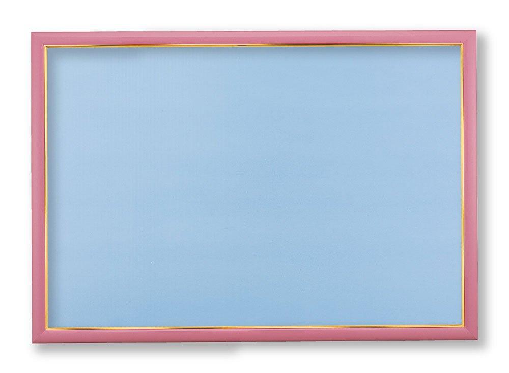 BEVERLY [Feito no Japão] [Corda para pendurar na parede incluída] Moldura de madeira dourada para puzzle 49x72cm (Painel No.. 10-D) Rosa [proteção UVsem ferramentas