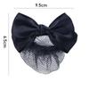 Headwear Bow Hotel Korean Bun Snood Ponytail Clip Hairgrips Cover Net Women Spring Clips